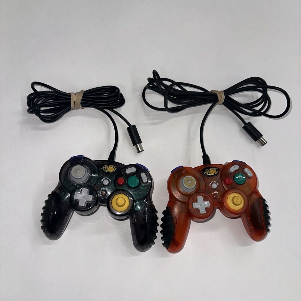 Mad Catz Nintendo Gamecube Controller Bundle - Wired - Black And Orange NGC